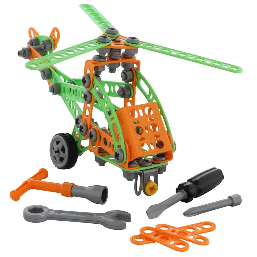 Конструктор Изобретатель - Вертолёт №1 130 элементов в пакете