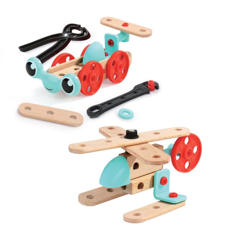 Конструктор Mapacha "Чемоданчик" 30 деталей, инструменты, пластик + дерево