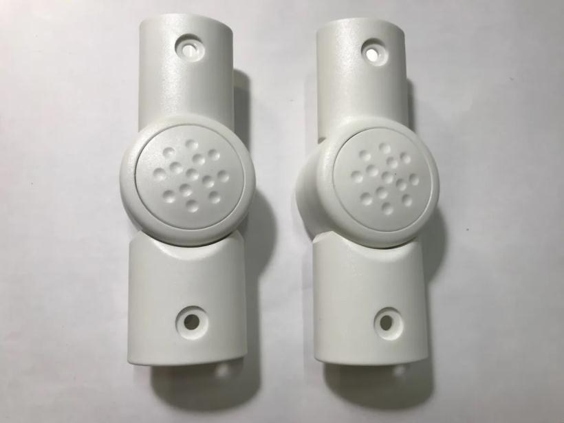 Шарнир регулирования ручки по высоте овал-овал 36/26-20/30мм усиленный белый (левый)