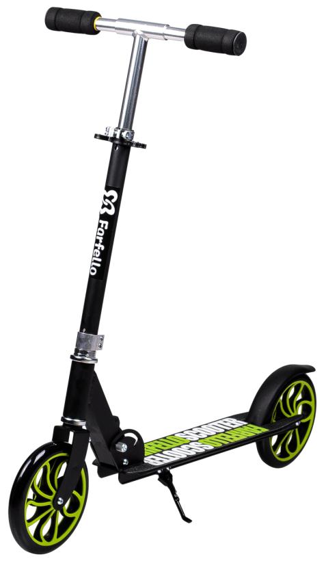 Самокат 2-х колёсный Farfello черный/зеленый арт.M-396B(4)