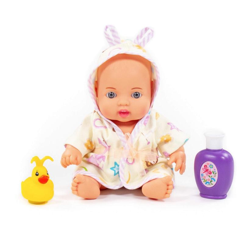 Пупс Полесье "Славный" 24 см с набором для купания (2 предмета) арт.78292