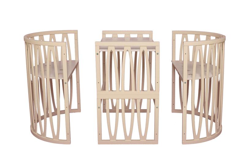 Кровать Мелони 7 в 1 с маятником, цвет слоновая кость