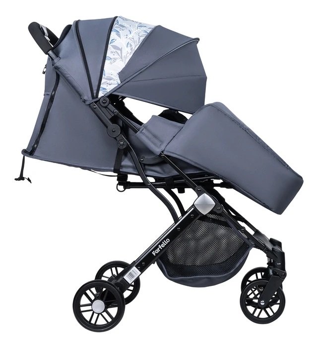 Коляска прогулочная Farfello Comfy Go Dark grey/colorful черная