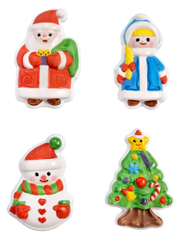 Магниты из гипса под роспись "Новый год"