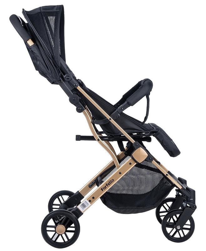 Коляска прогулочная Farfello Comfy Go Golden black золотой черный