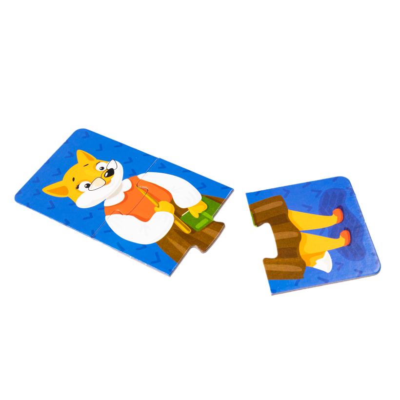 Пазлы тройные Baby Toys Звери и профессии 24 элемента