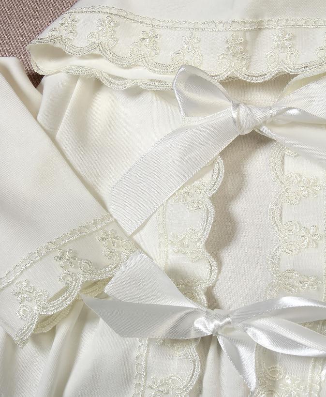 Платье крестильное № 333 цвет молочный рост 74, 80 см арт.333