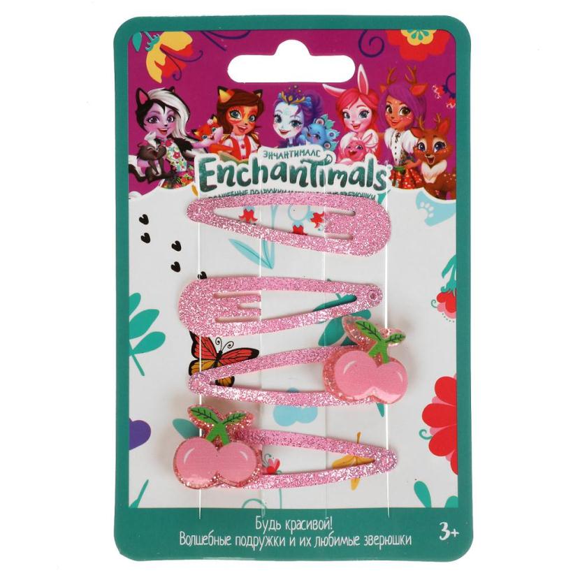 Набор заколок Милая леди Энчантималс 4 штуки с украшениями арт.HAIRCLIPS-D4-EN2