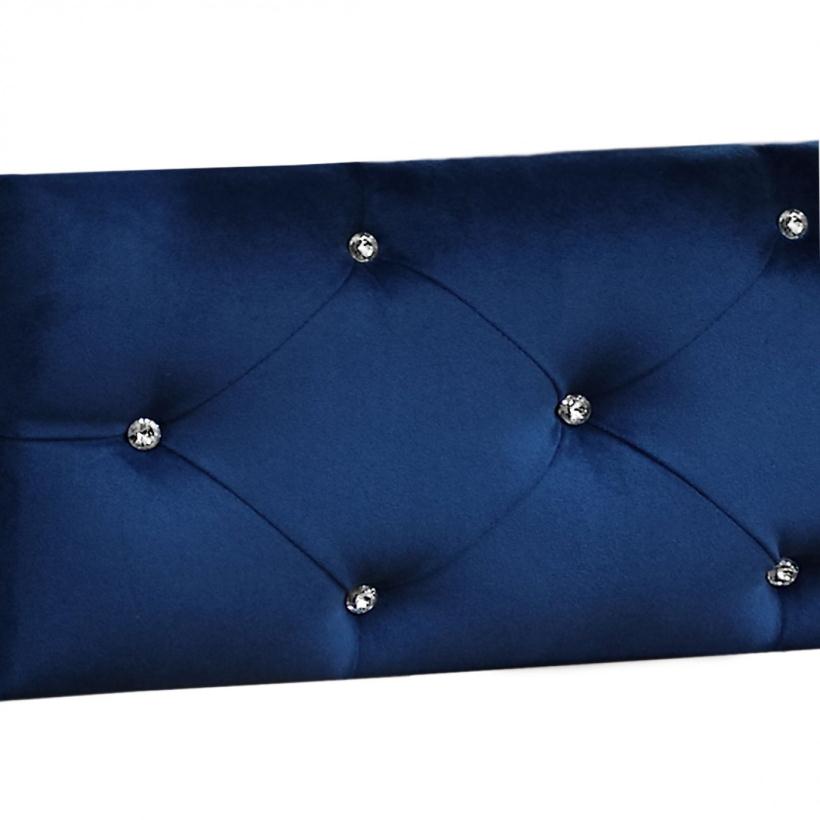 Кровать Островок уюта EVA декор VIP (велюр, стразы) поперечный маятник, колесо, цвет синий