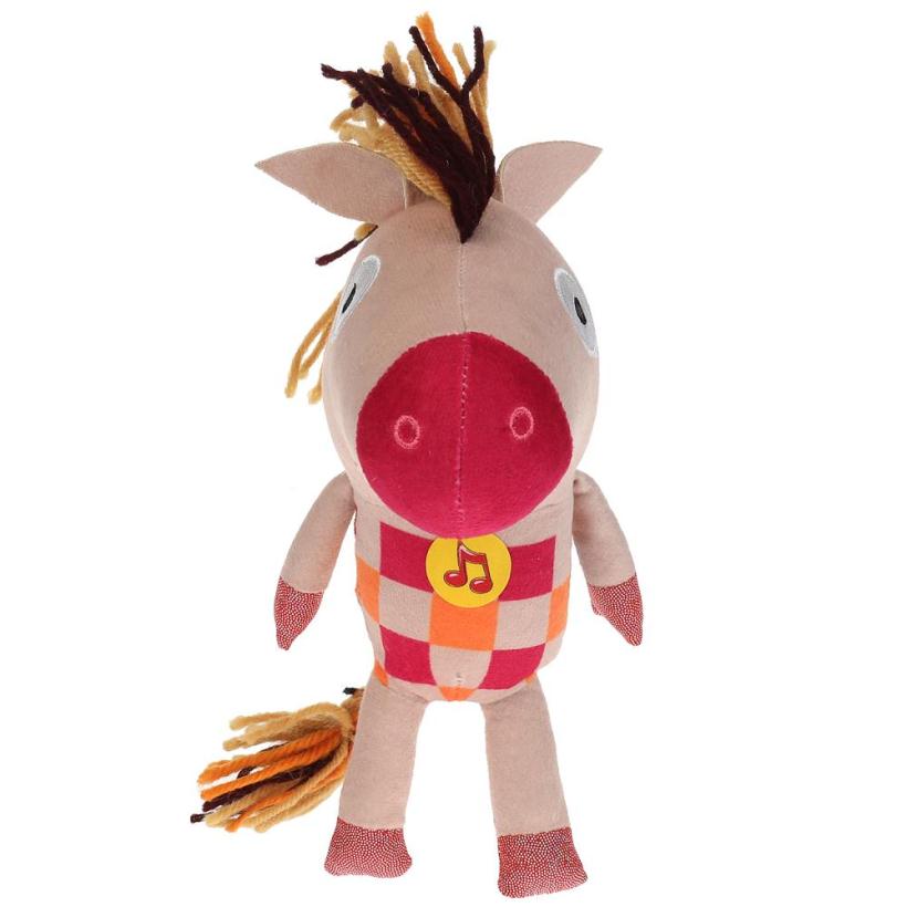 Мягкая игрушка Зебра в клеточку Зебра клеточка 20см муз.чип