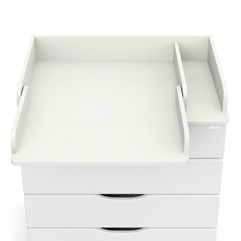 Комод Атон серия Сириус-2 Wood 804 ПВХ белый премиум, 4 ящика