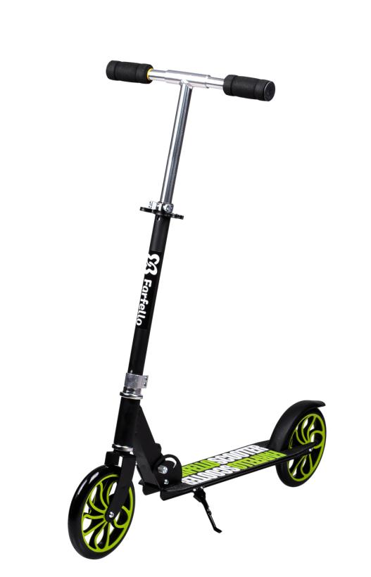 Самокат 2-х колёсный Farfello черный/зеленый арт.M-396B(4)