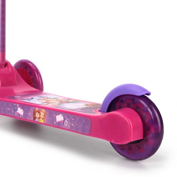 САМОКАТ DISNEY. СОФИЯ ПРЕКРАСНАЯ. 3-Х КОЛ, РАМА-ПЛАСТИК, КОЛЕСА ПВХ - 120*80ММ, ДО 20КГ, ST-PL004-ST
