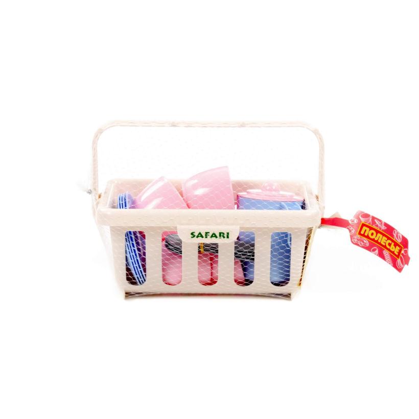 Набор посуды Полесье Сафари №2 с корзинкой на 4 персоны