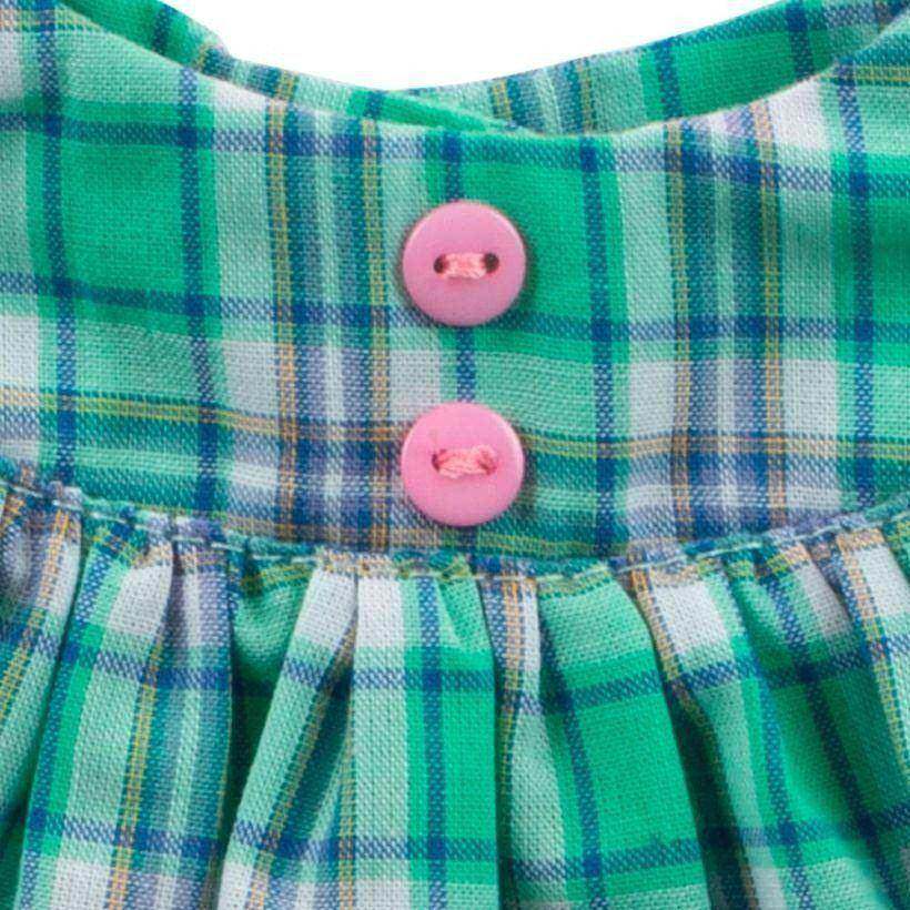 Платье зеленое в клетку для Зайки Ми 18 см OSidS-384