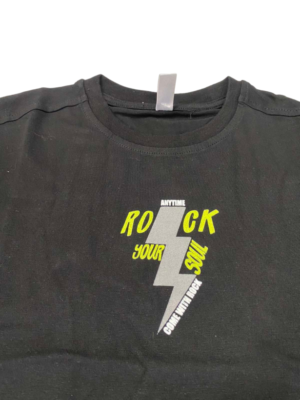 Футболка для мальчика TAKRO черный рост 122-140 см