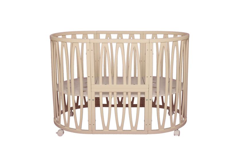 Кровать Мелони 7 в 1 с маятником, цвет слоновая кость