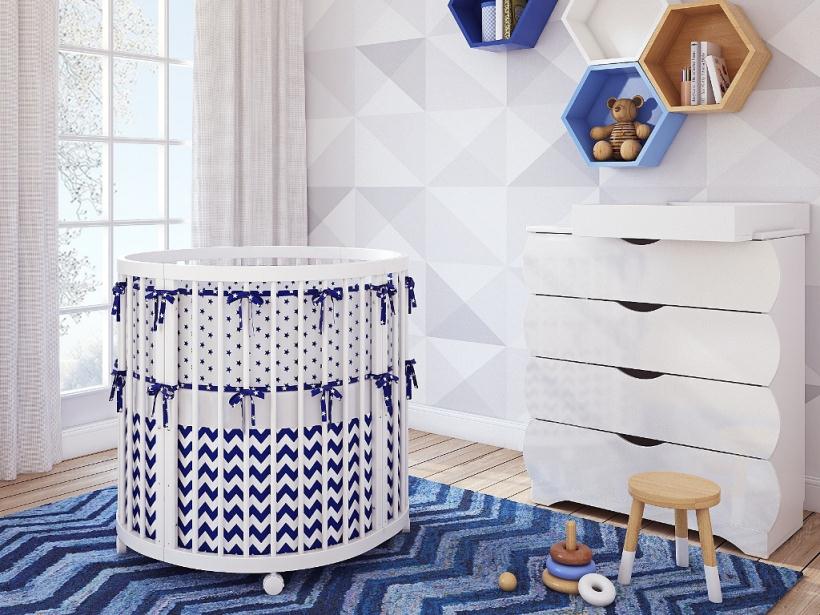 Кровать Джованни TreeO White 120*90 (ТриО Белый) Giovanni