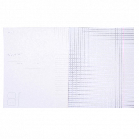 Тетрадь А5 18л Hatber Бирюзовая, клетка, офсет, на скобе, пластиковая обложка