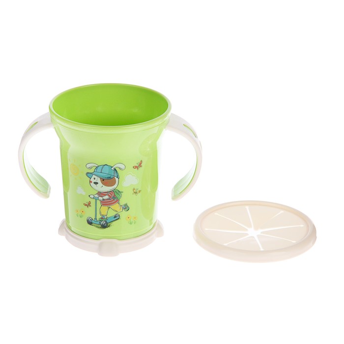 Чашка для сухих завтраков с декором 270 мл. (зелёный) арт.4313044