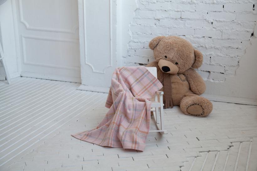 Плед Бэби 100*150 см розовый из шерсти мериноса арт.D.13.24.ПБ