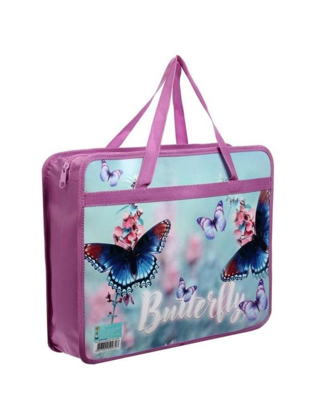 Папка "Пчелка" Butterfly, печать на пластике, с ручками арт.ПМ-А4-25