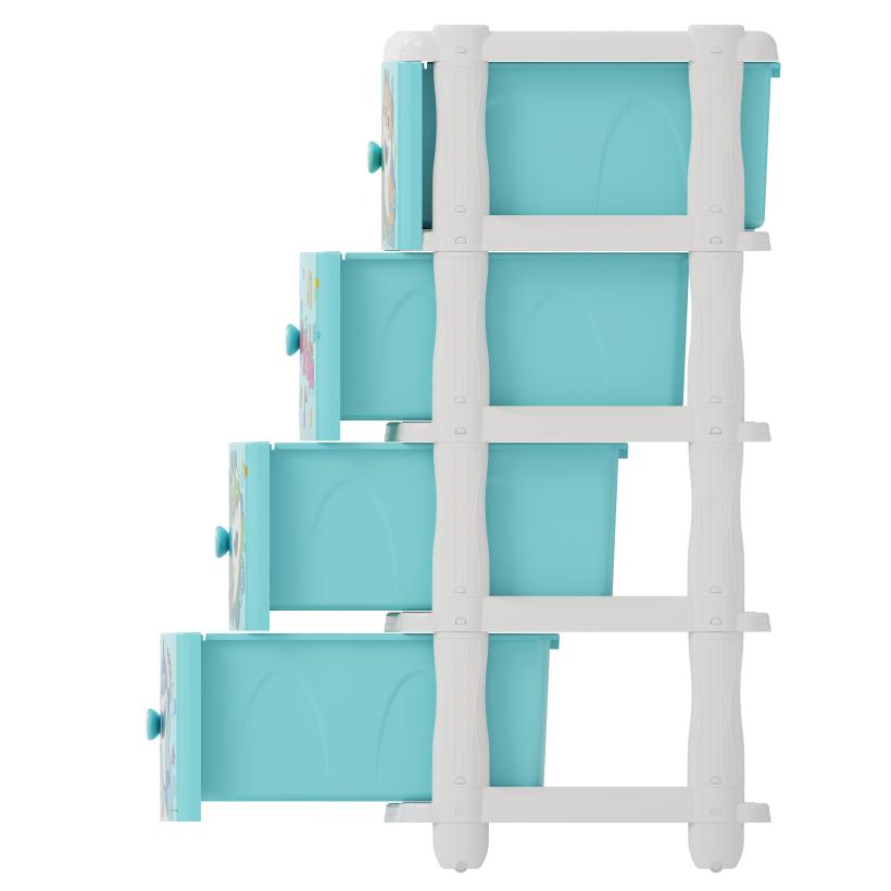 Комод пластиковый 4 секции Baby Shark's Big Show! широкий  арт.8492М