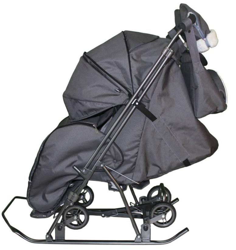 Санки-коляска Galaxy kids 3-2C цвет серебро