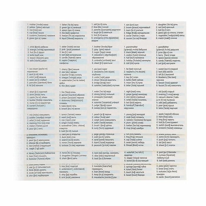 Игра Викторина для всей семьи "English. Учим английские слова"