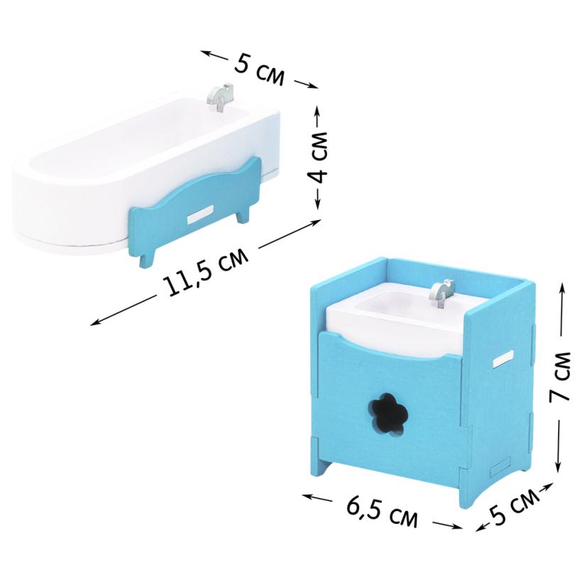 Мебель для кукол 17 предметов НКМ02