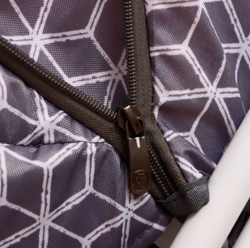 Санки-коляска Nika Наши детки серый с ромбиками НДТ3-1К/4