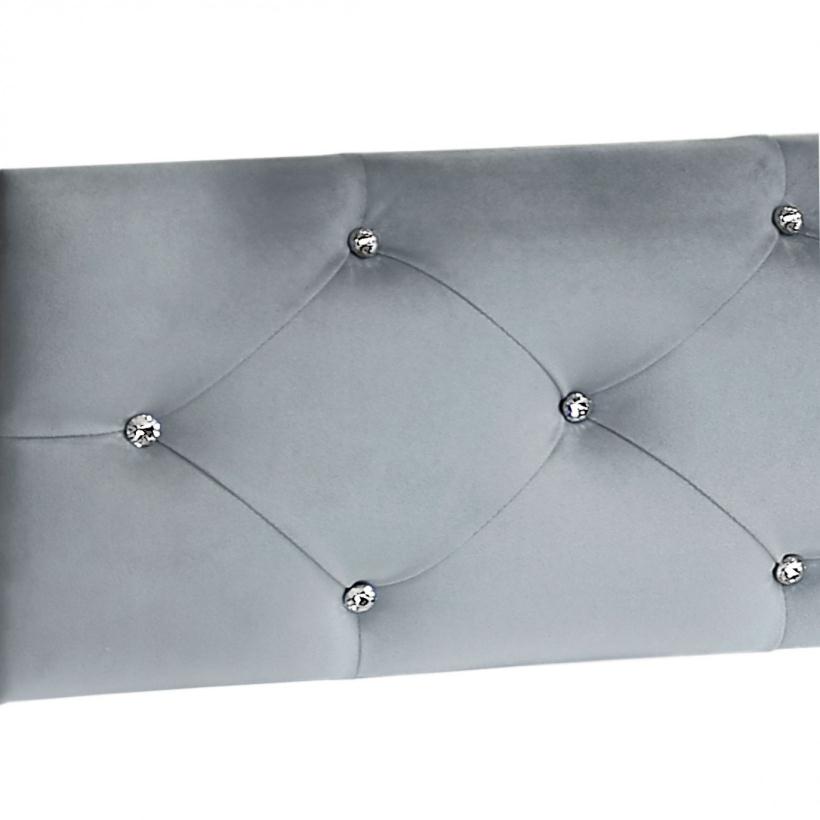 Кровать Островок уюта EVA декор VIP (велюр, стразы) поперечный маятник, колесо, цвет серый