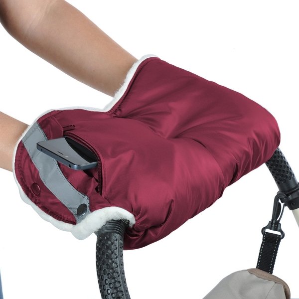 Муфта для коляски с карманом на молнии BAMBOLA 111В (бордо)