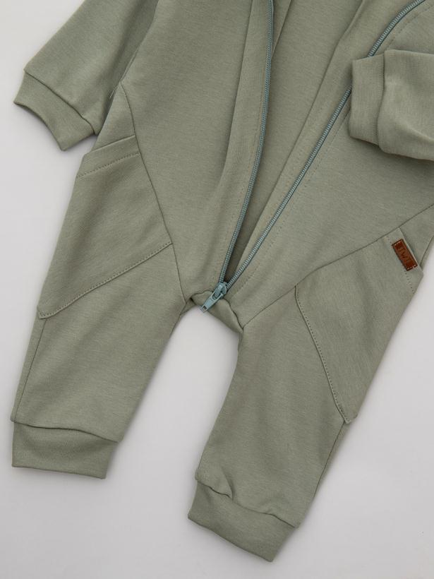 Комбинезон детский Twetoon на молнии с капюшоном, цвет оливковый
