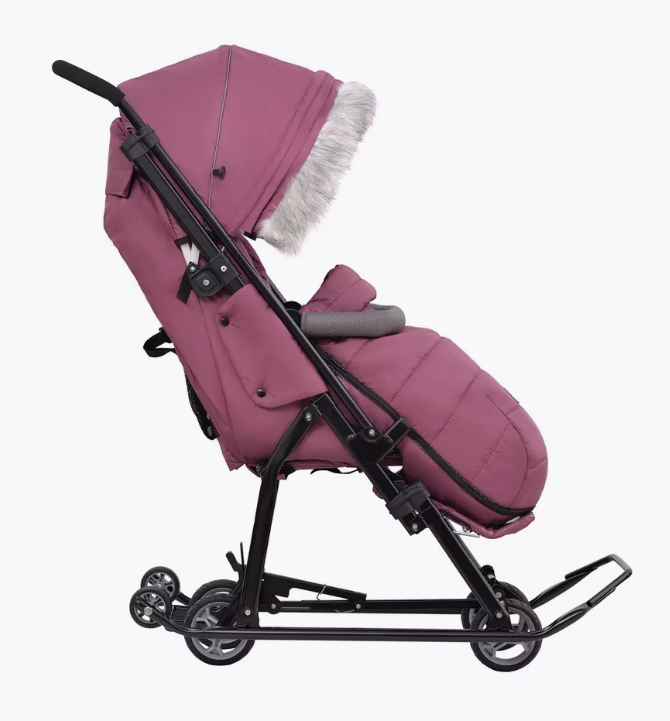 Санки-коляска Ника детям цвет ежевичный НД7-5SK/ЕЖ