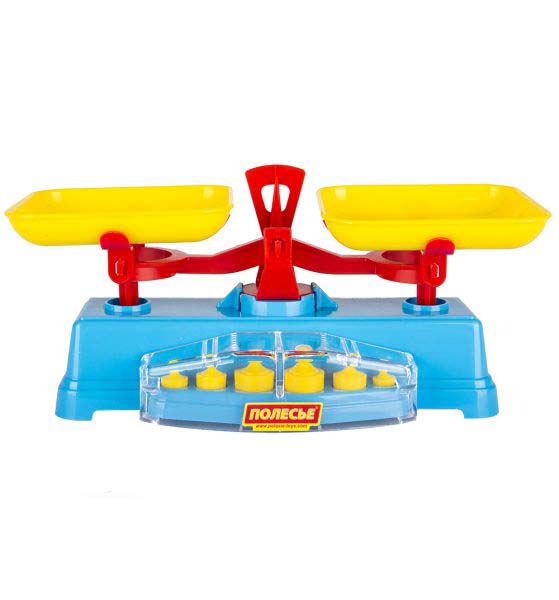 Полесье 53787 Игровой набор "Весы" + Набор продуктов (12 элементов) (в сеточке)