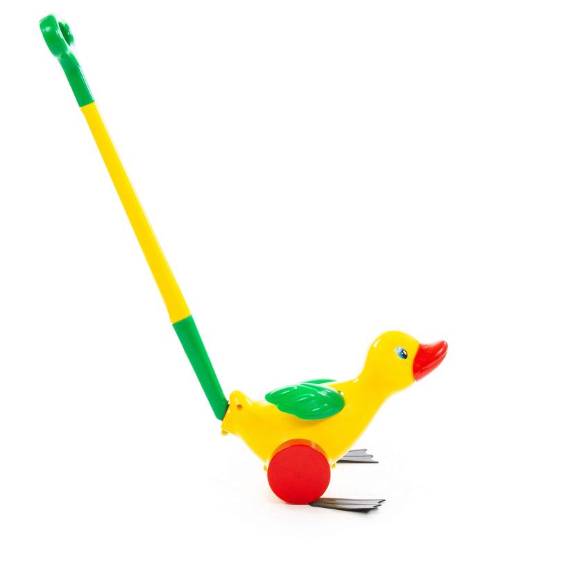 Каталка Полесье Утенок с ручкой 7925