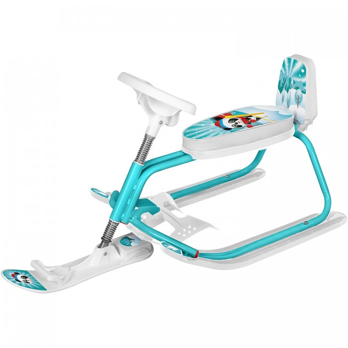 Снегокат Дэми Панда, высокий, каркас бирюзовый арт.СНК.12