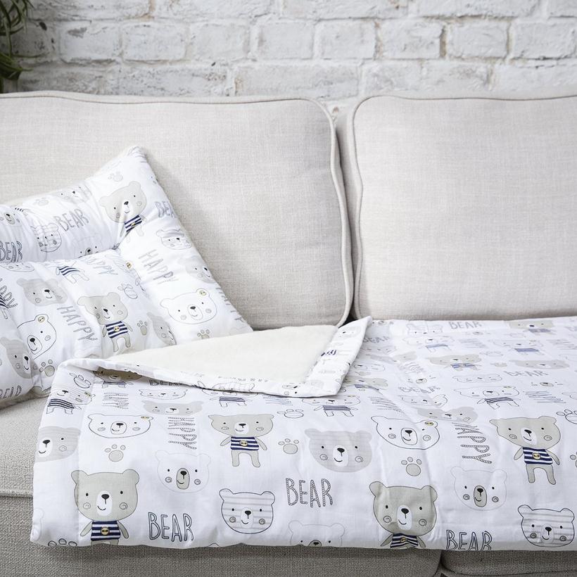 Одеяло "Нежность" Тедди 110*140 см, с натуральной шерстью мериноса арт.D.13.0.ОН