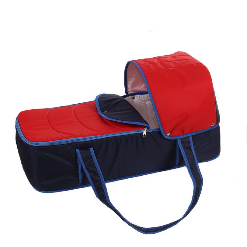 Люлька-переноска для коляски КАРАПУЗ цвет сине-красный