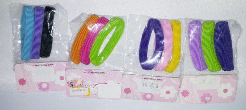 Резинки д/волос 3 шт в уп.