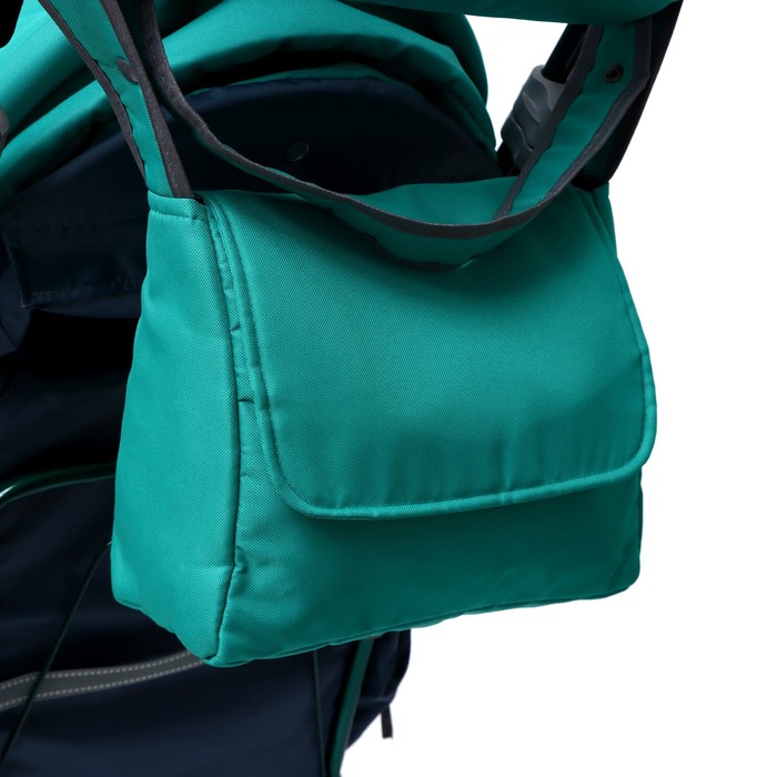 Санки-коляска Nika Наши детки 4-1 рисунок с котенком изумрудный арт.НДТ4-1/8