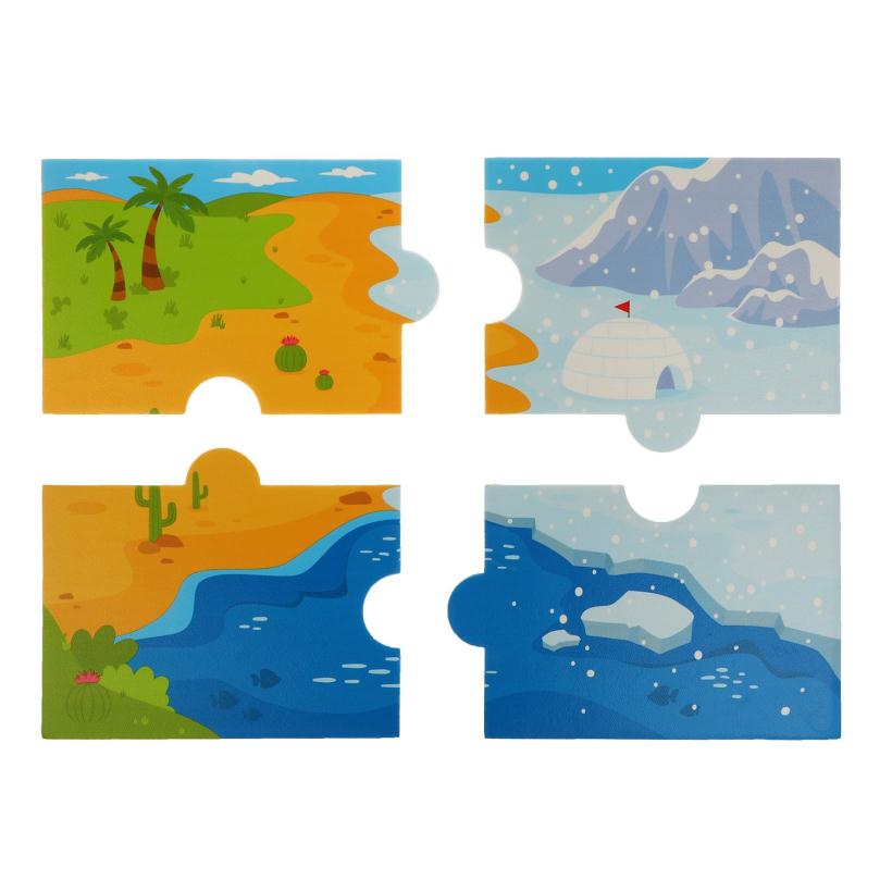 Стикеры для купания Кто где живет, в наборе игровое поле-пазл и 18 стикеров арт.939828