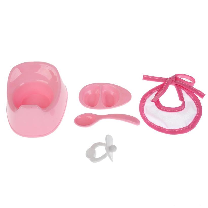 Набор для пупса "Карапуз" 5 предметов: горшок, соска, слюнявчик, тарелка, ложка арт.B1716194-RU