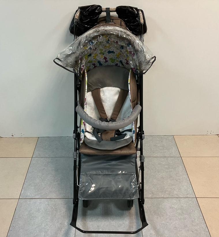 Санки-коляска NOVA бронза