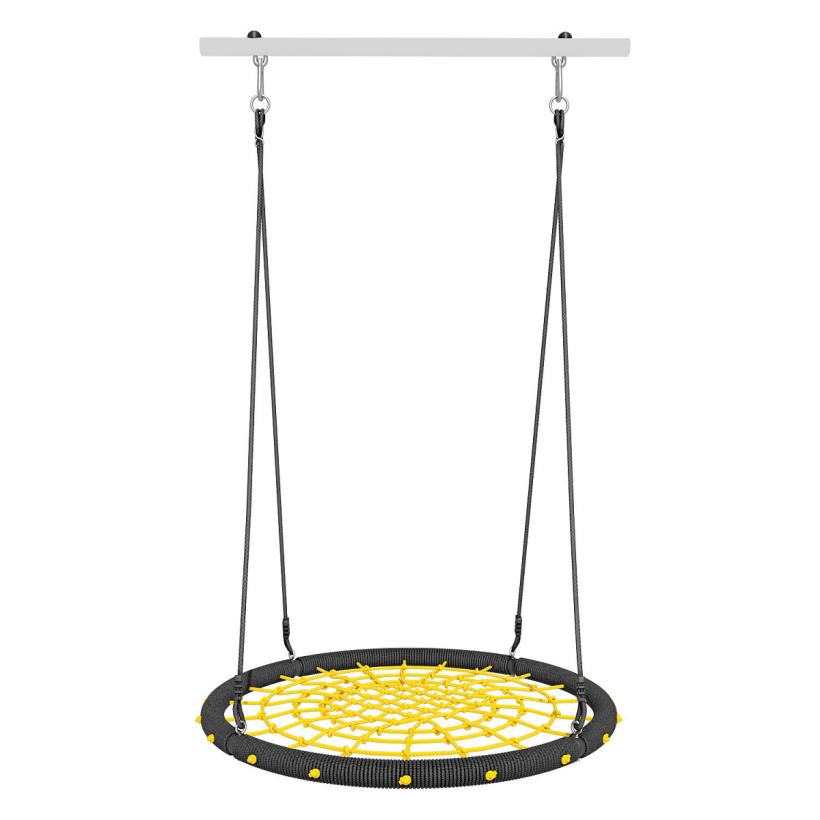 Качели-гнездо ROMANA сиденье из сетки 100 см, желтый/черный