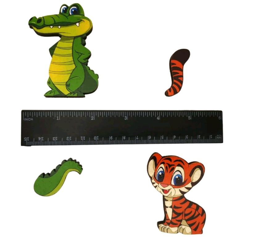 Игра Магнитная из дерева Где чей хвост? 24 детали 8305