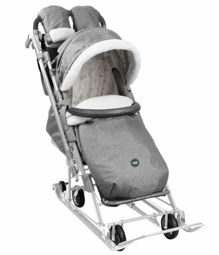 Санки коляска Ника детям НД7-8K дымчатый