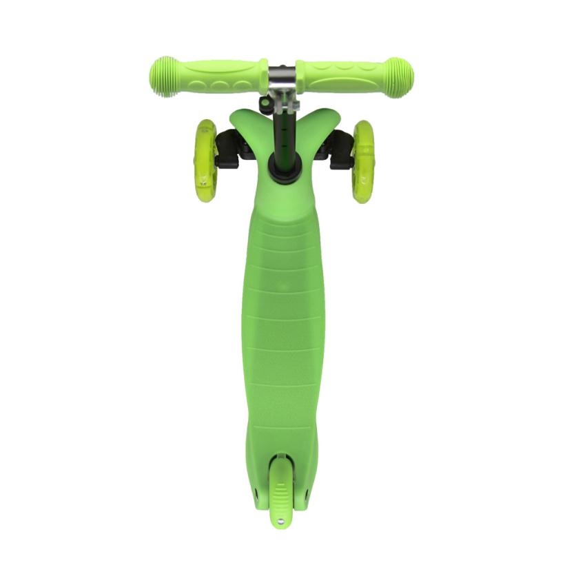 Самокат City-Ride XD4 с регулируемой металлической ручкой, колеса светятся, зеленый