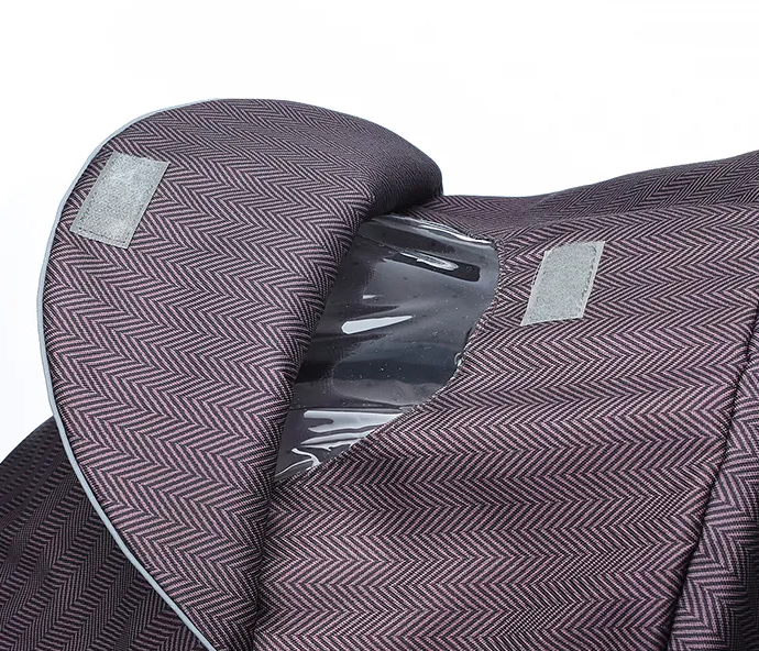 Санки коляска Ника детям НД7-8K в елочку коричневый